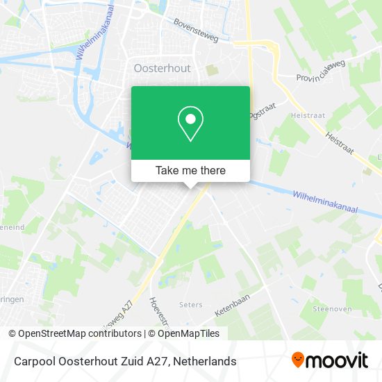 Carpool Oosterhout Zuid A27 map