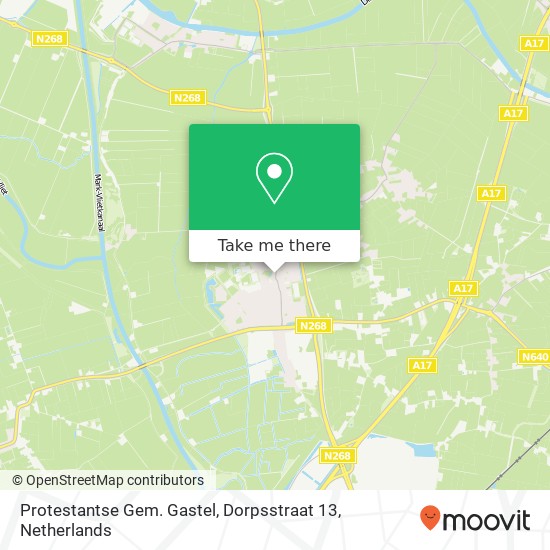 Protestantse Gem. Gastel, Dorpsstraat 13 map