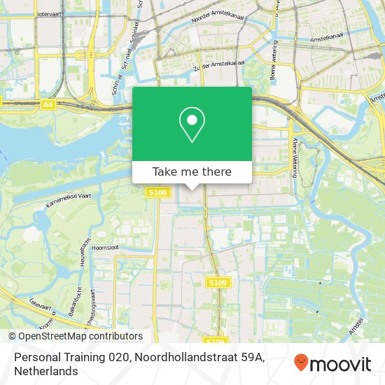 Personal Training 020, Noordhollandstraat 59A map