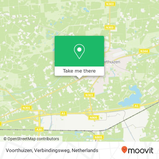 Voorthuizen, Verbindingsweg map