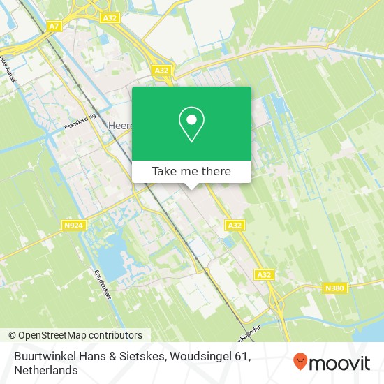 Buurtwinkel Hans & Sietskes, Woudsingel 61 map