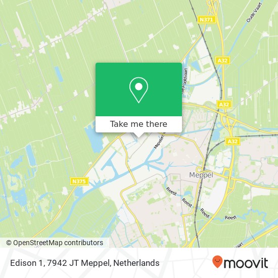 Edison 1, 7942 JT Meppel Karte