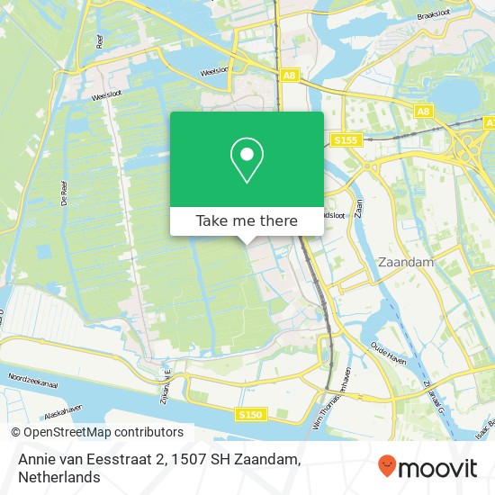 Annie van Eesstraat 2, 1507 SH Zaandam Karte