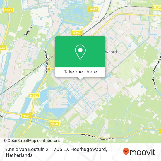 Annie van Eestuin 2, 1705 LX Heerhugowaard map