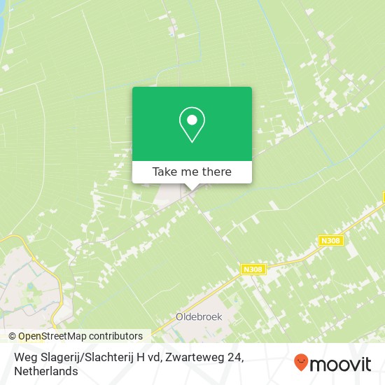 Weg Slagerij / Slachterij H vd, Zwarteweg 24 Karte