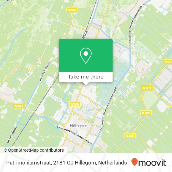 Patrimoniumstraat, 2181 GJ Hillegom map