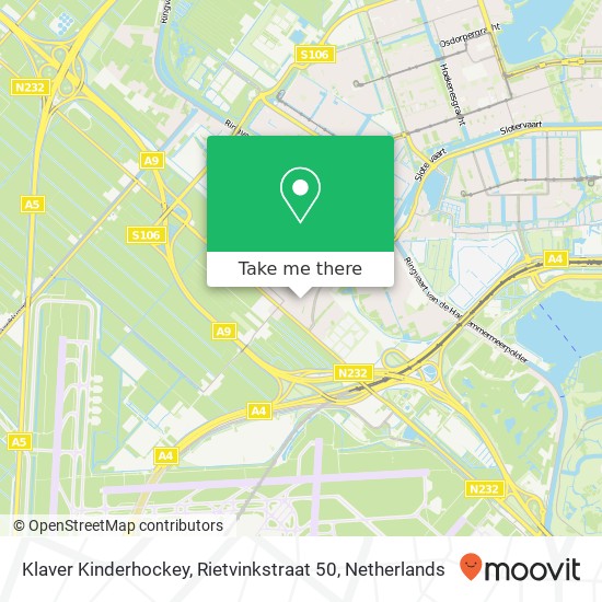 Klaver Kinderhockey, Rietvinkstraat 50 map