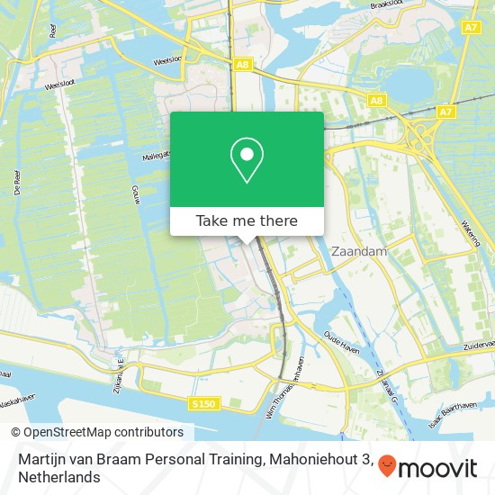 Martijn van Braam Personal Training, Mahoniehout 3 Karte