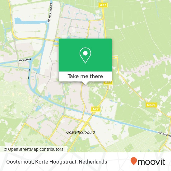 Oosterhout, Korte Hoogstraat map