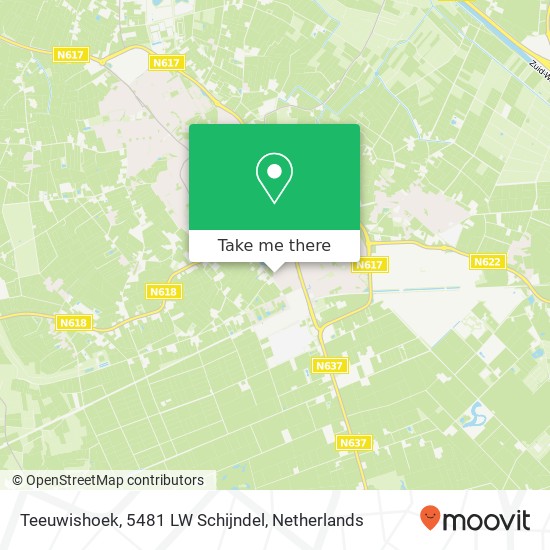 Teeuwishoek, 5481 LW Schijndel map