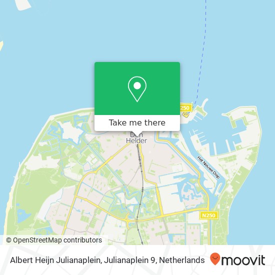 Albert Heijn Julianaplein, Julianaplein 9 map