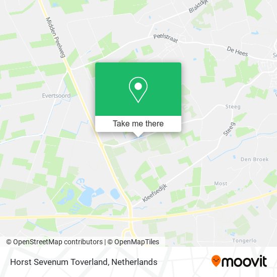 Horst Sevenum Toverland map