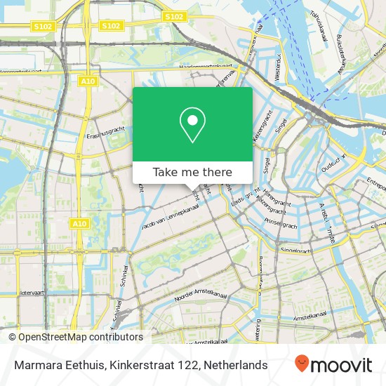 Marmara Eethuis, Kinkerstraat 122 map