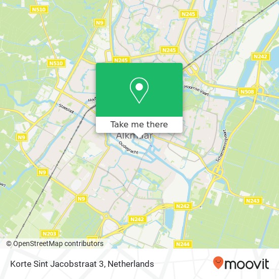 Korte Sint Jacobstraat 3, 1811 NM Alkmaar map