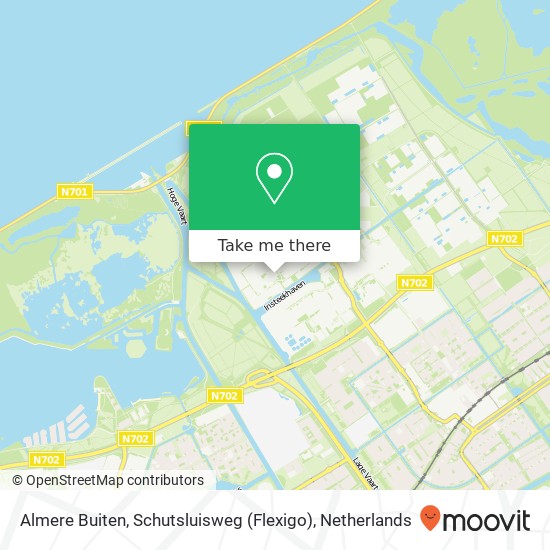 Almere Buiten, Schutsluisweg (Flexigo) map