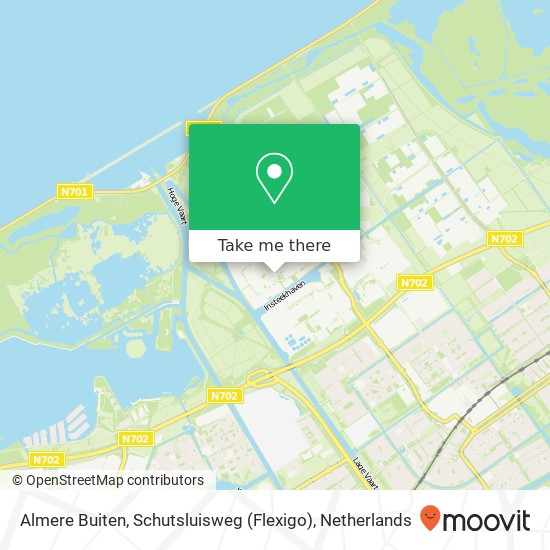 Almere Buiten, Schutsluisweg (Flexigo) Karte