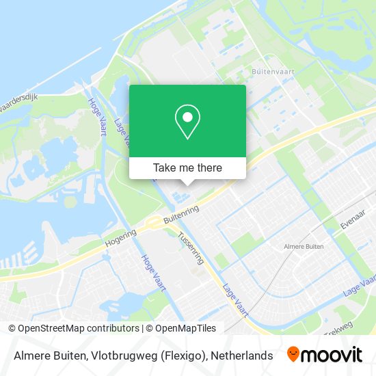 Almere Buiten, Vlotbrugweg (Flexigo) map