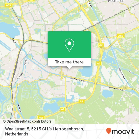 Waalstraat 5, 5215 CH 's-Hertogenbosch map