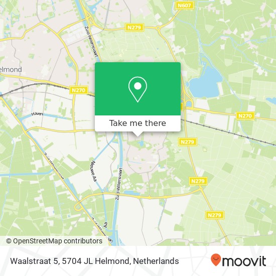 Waalstraat 5, 5704 JL Helmond map