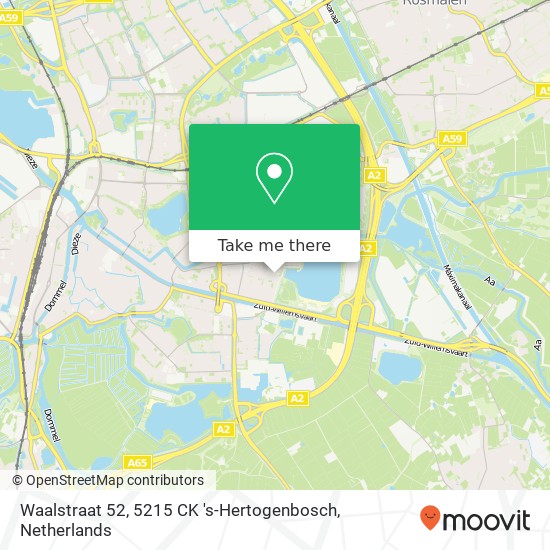 Waalstraat 52, 5215 CK 's-Hertogenbosch map