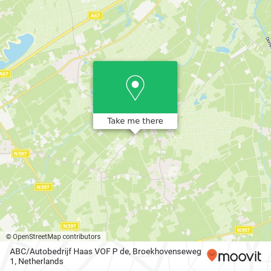 ABC / Autobedrijf Haas VOF P de, Broekhovenseweg 1 Karte