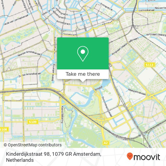 Kinderdijkstraat 98, 1079 GR Amsterdam map