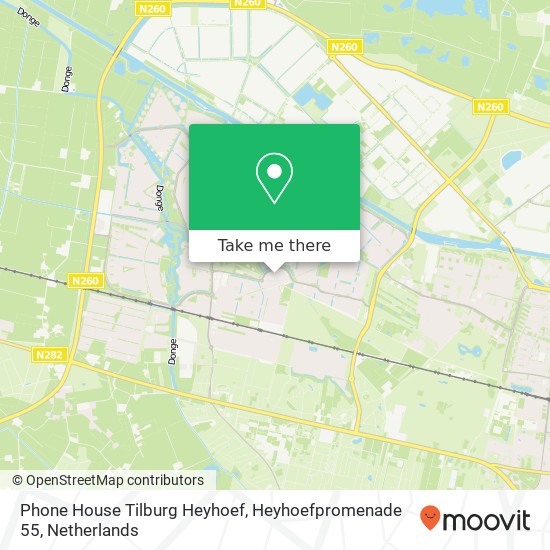 Phone House Tilburg Heyhoef, Heyhoefpromenade 55 Karte