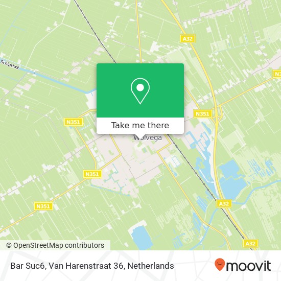 Bar Suc6, Van Harenstraat 36 map