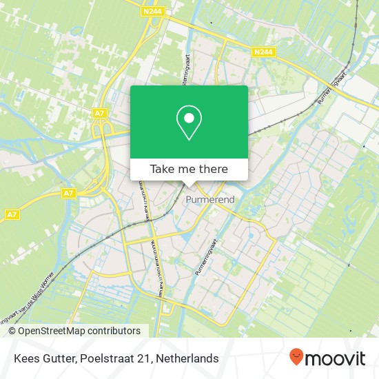 Kees Gutter, Poelstraat 21 Karte