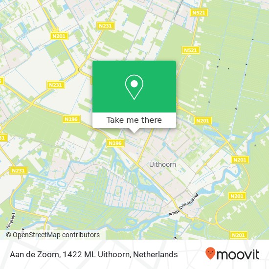 Aan de Zoom, 1422 ML Uithoorn map