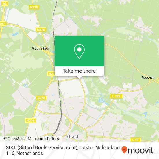 SIXT (Sittard Boels Servicepoint), Dokter Nolenslaan 116 Karte