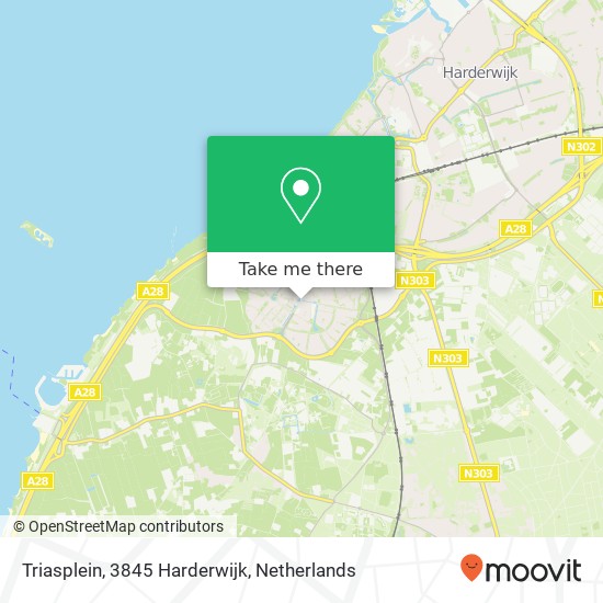 Triasplein, 3845 Harderwijk Karte