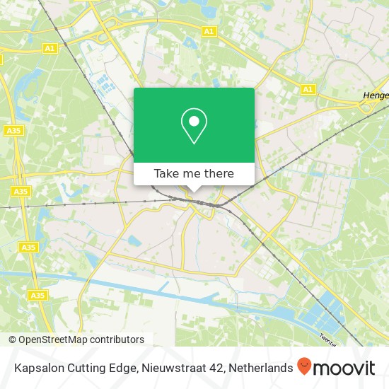 Kapsalon Cutting Edge, Nieuwstraat 42 map