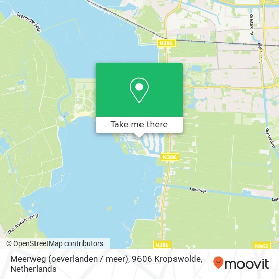 Meerweg (oeverlanden / meer), 9606 Kropswolde map