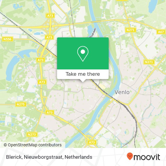 Blerick, Nieuwborgstraat Karte
