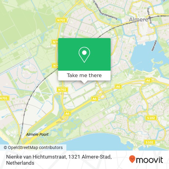 Nienke van Hichtumstraat, 1321 Almere-Stad Karte
