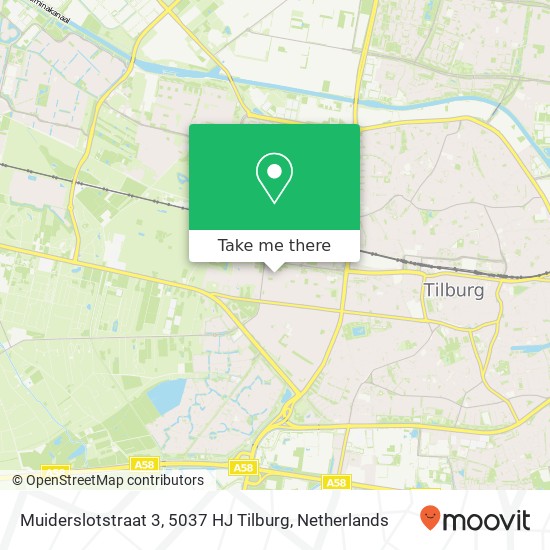 Muiderslotstraat 3, 5037 HJ Tilburg map