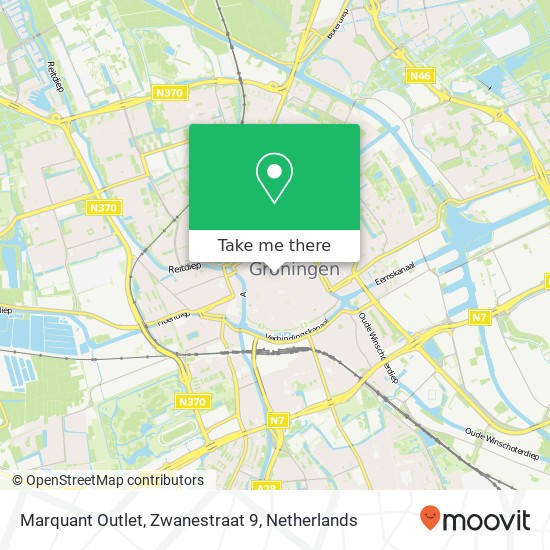 Marquant Outlet, Zwanestraat 9 map