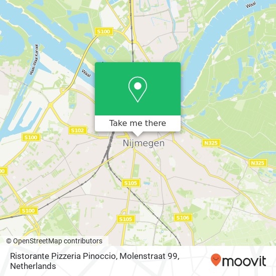 Ristorante Pizzeria Pinoccio, Molenstraat 99 map