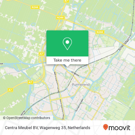 Centra Meubel BV, Wagenweg 35 map