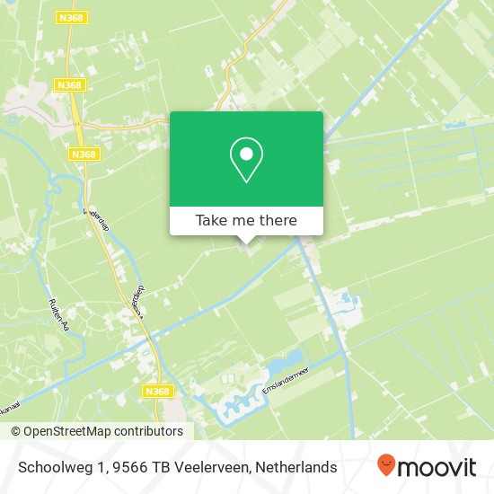 Schoolweg 1, 9566 TB Veelerveen Karte