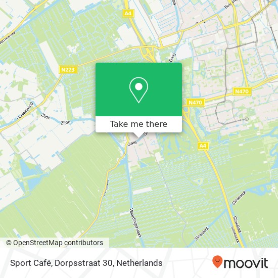 Sport Café, Dorpsstraat 30 map