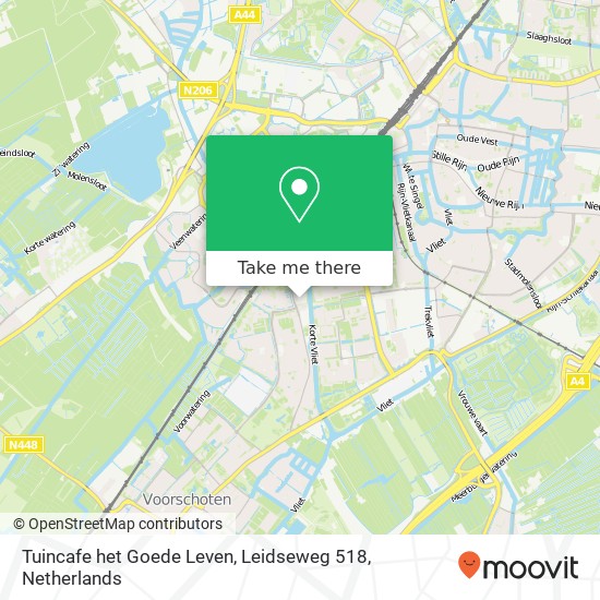 Tuincafe het Goede Leven, Leidseweg 518 map