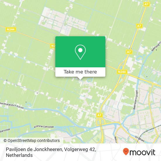 Paviljoen de Jonckheeren, Volgerweg 42 map