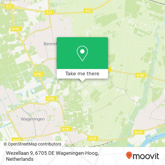 Wezellaan 9, 6705 DE Wageningen-Hoog map