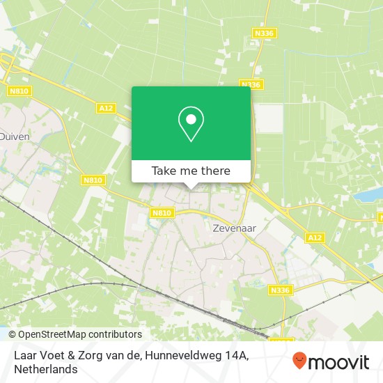 Laar Voet & Zorg van de, Hunneveldweg 14A Karte