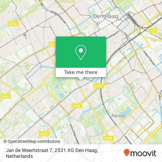 Jan de Weertstraat 7, 2531 XG Den Haag Karte