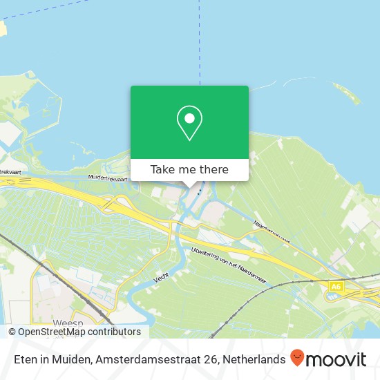 Eten in Muiden, Amsterdamsestraat 26 map