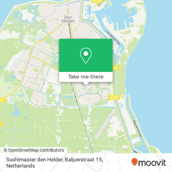 Sushimaster den Helder, Baljuwstraat 15 map