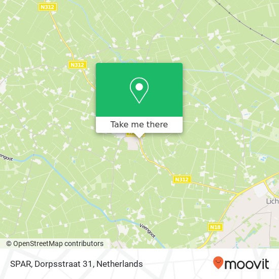 SPAR, Dorpsstraat 31 map